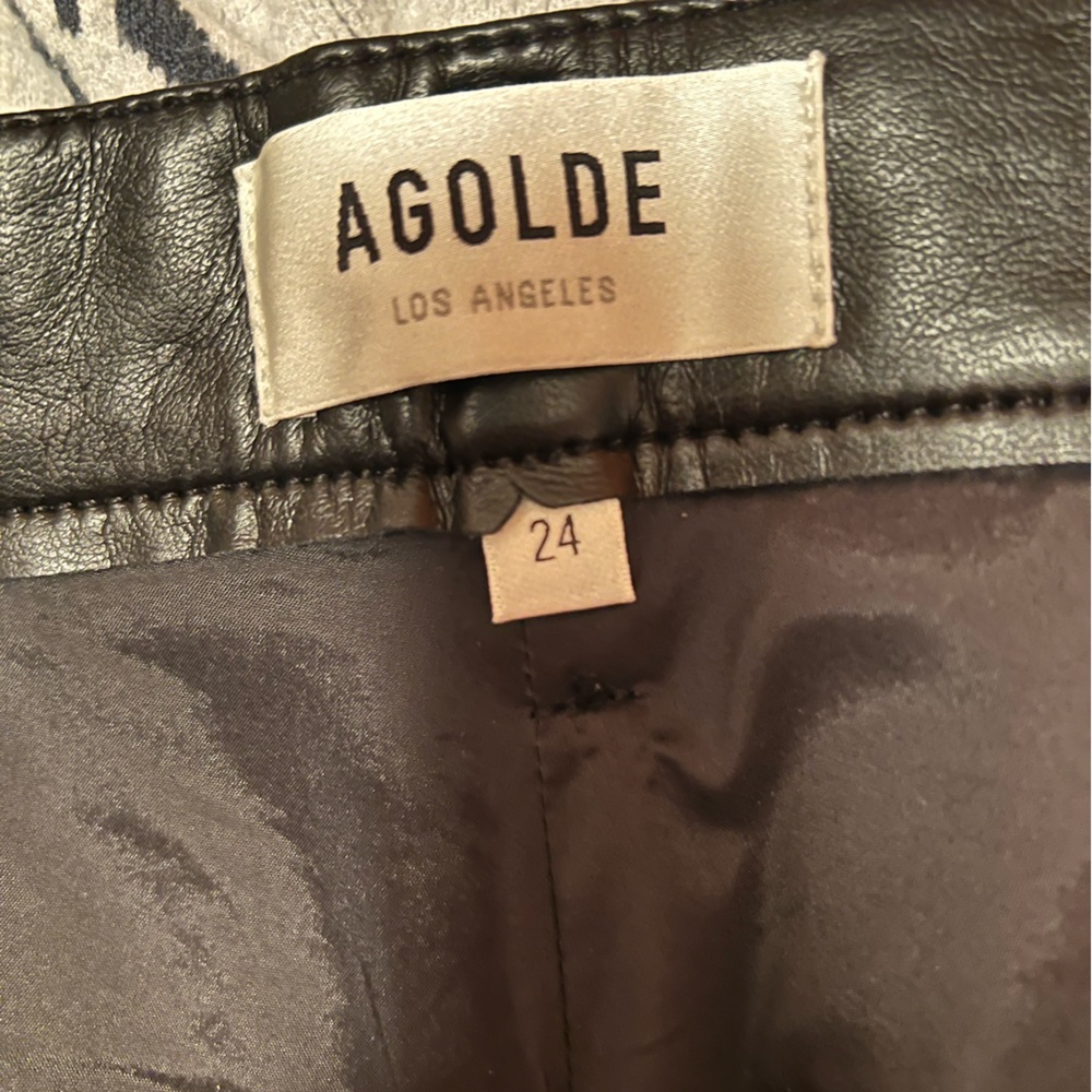 Agolde Pinch Waist Leather Jeans